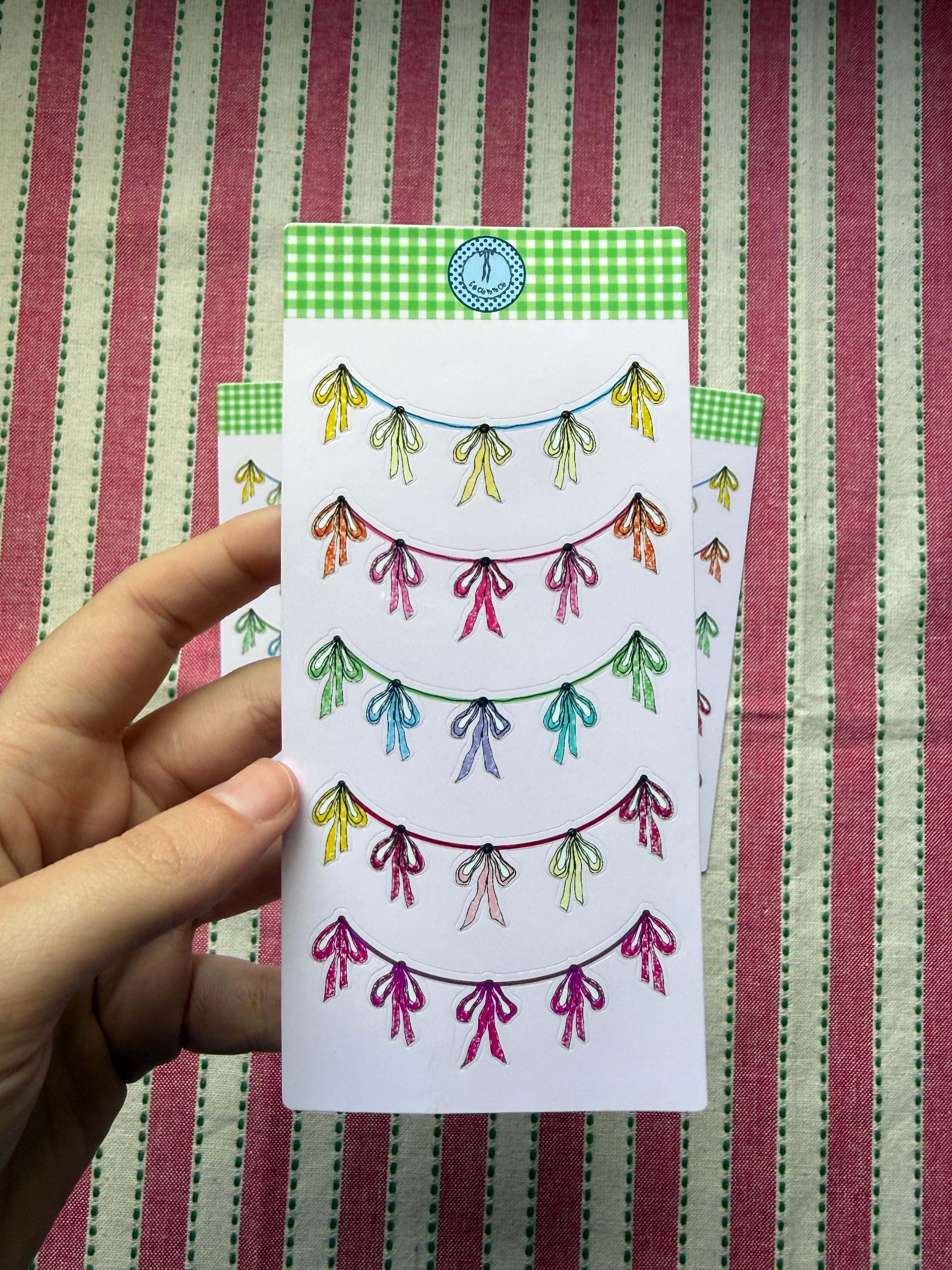 Bow Garland Sticker Sheet