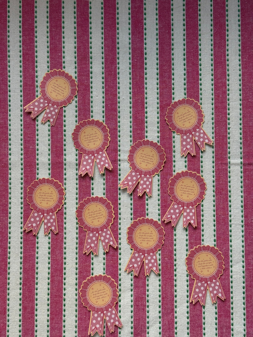 "For the girlies" Rosette Die Cut Sticker