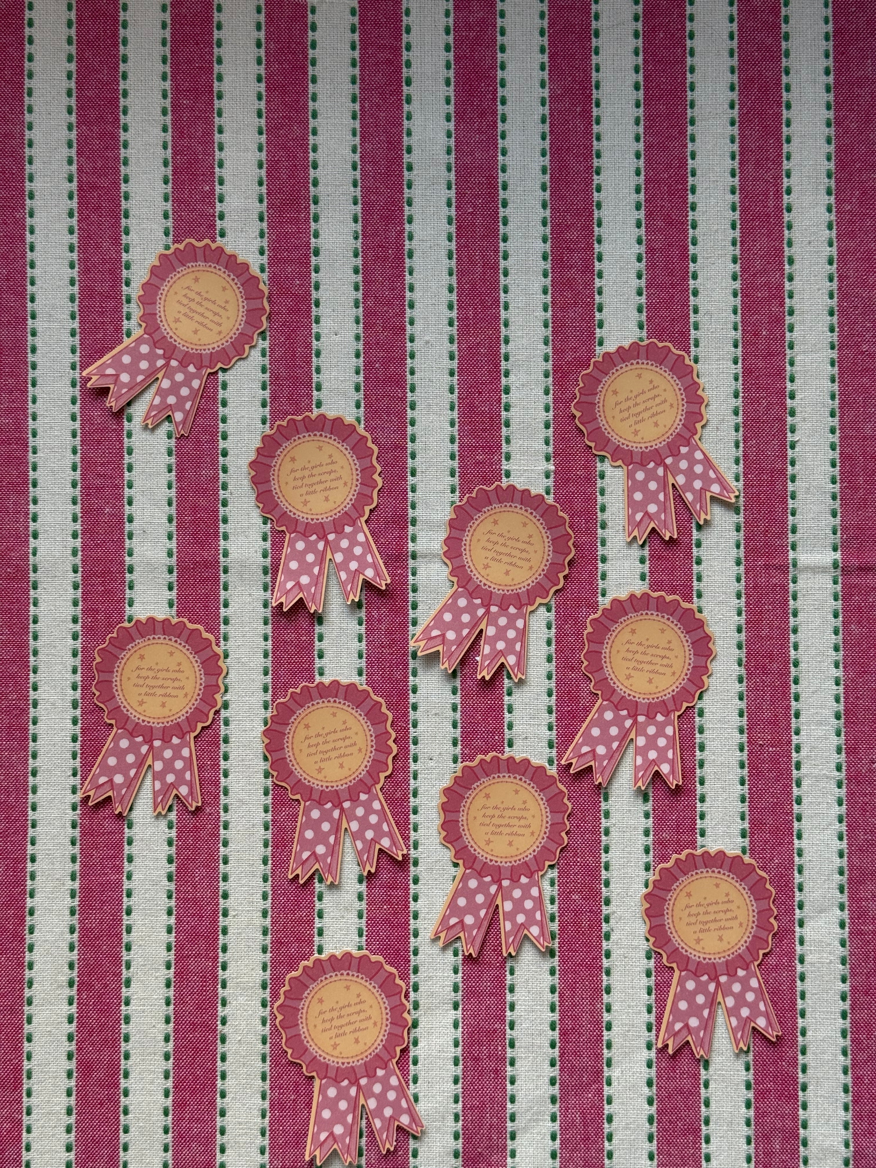 "For the girlies" Rosette Die Cut Sticker