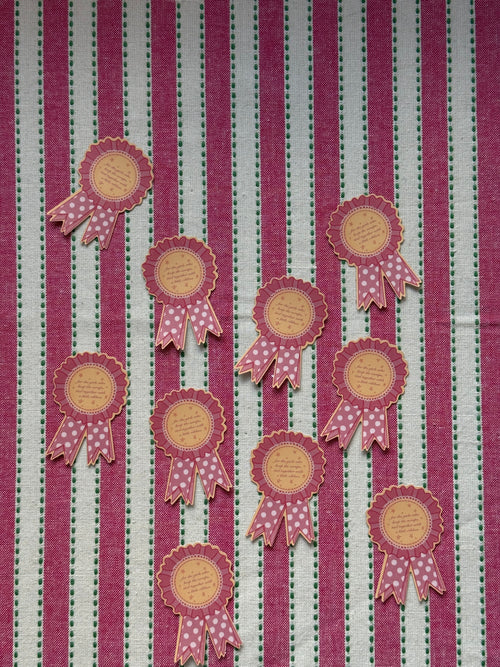 "For the girlies" Rosette Die Cut Sticker