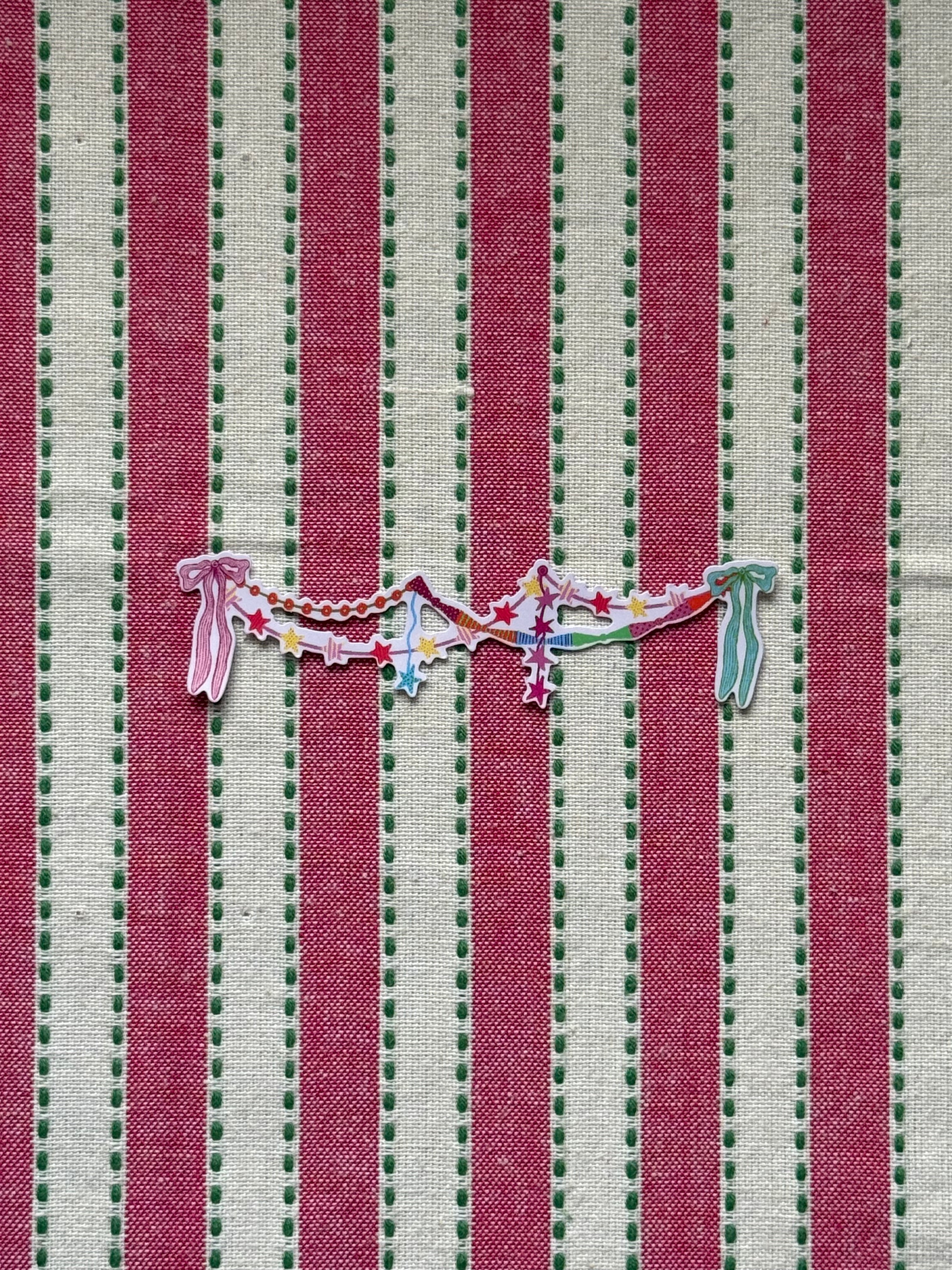 Garland Die Cut Sticker