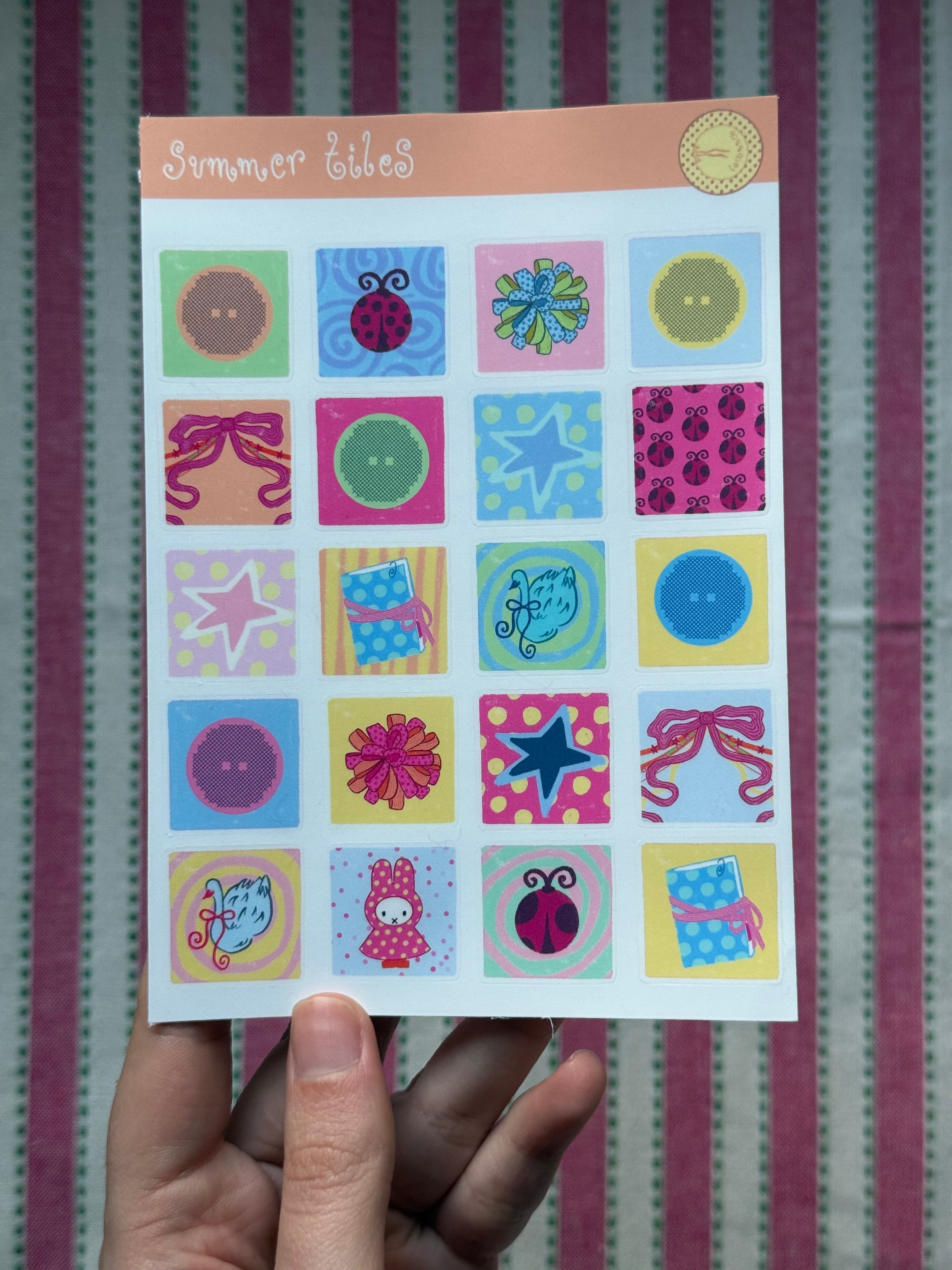 Summer Tiles Sticker Sheet