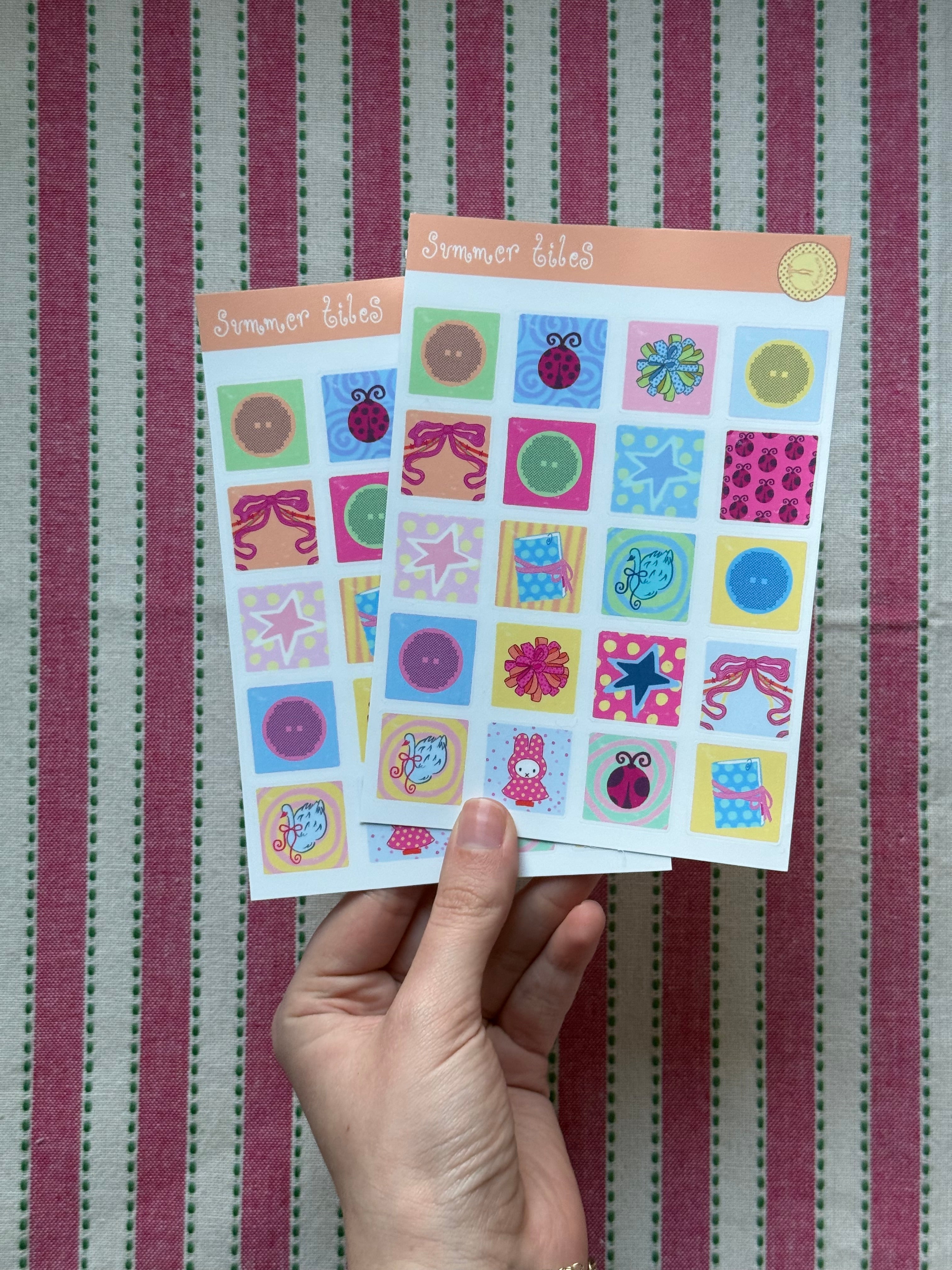 Summer Tiles Sticker Sheet