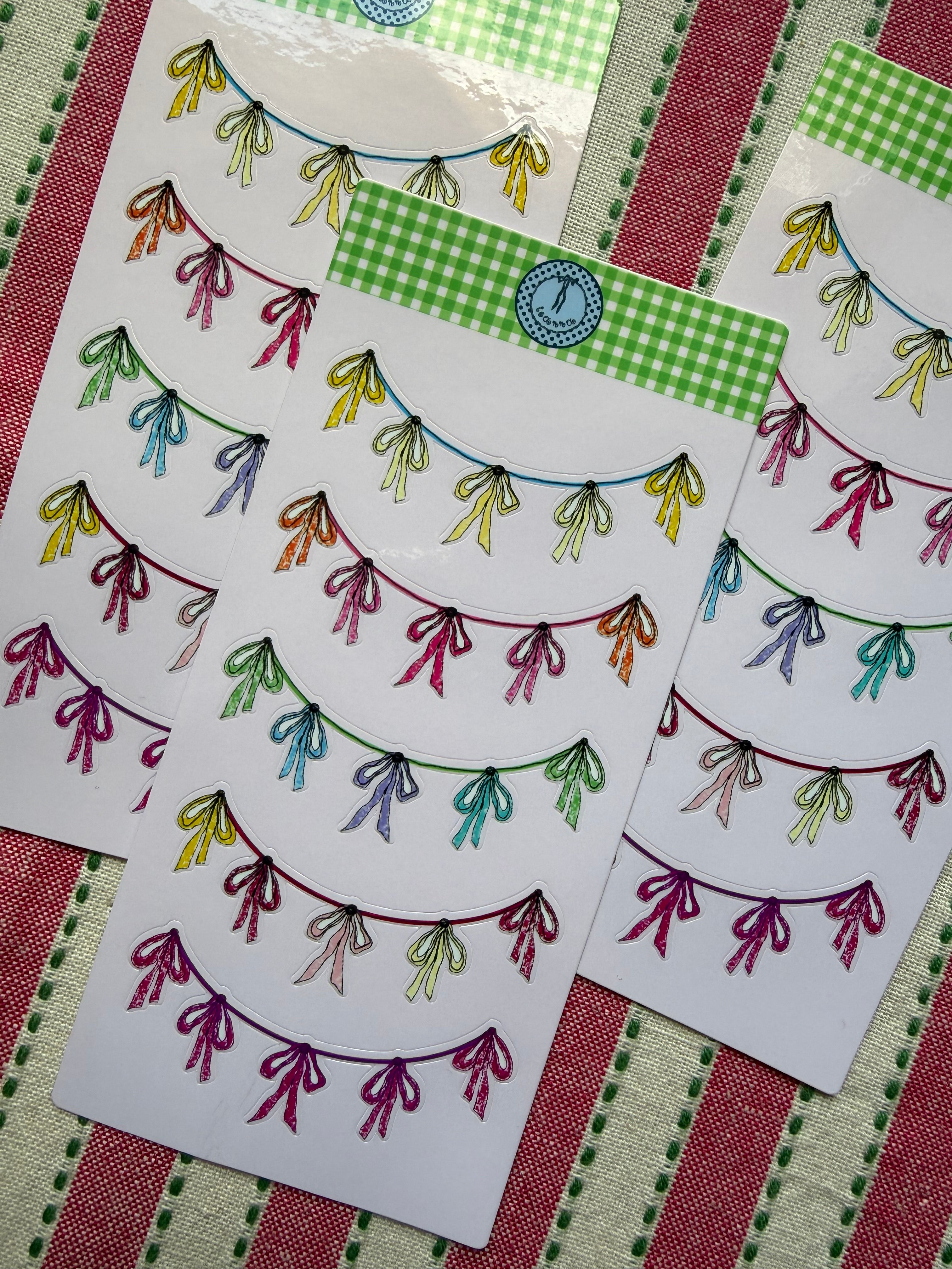 Bow Garland Sticker Sheet