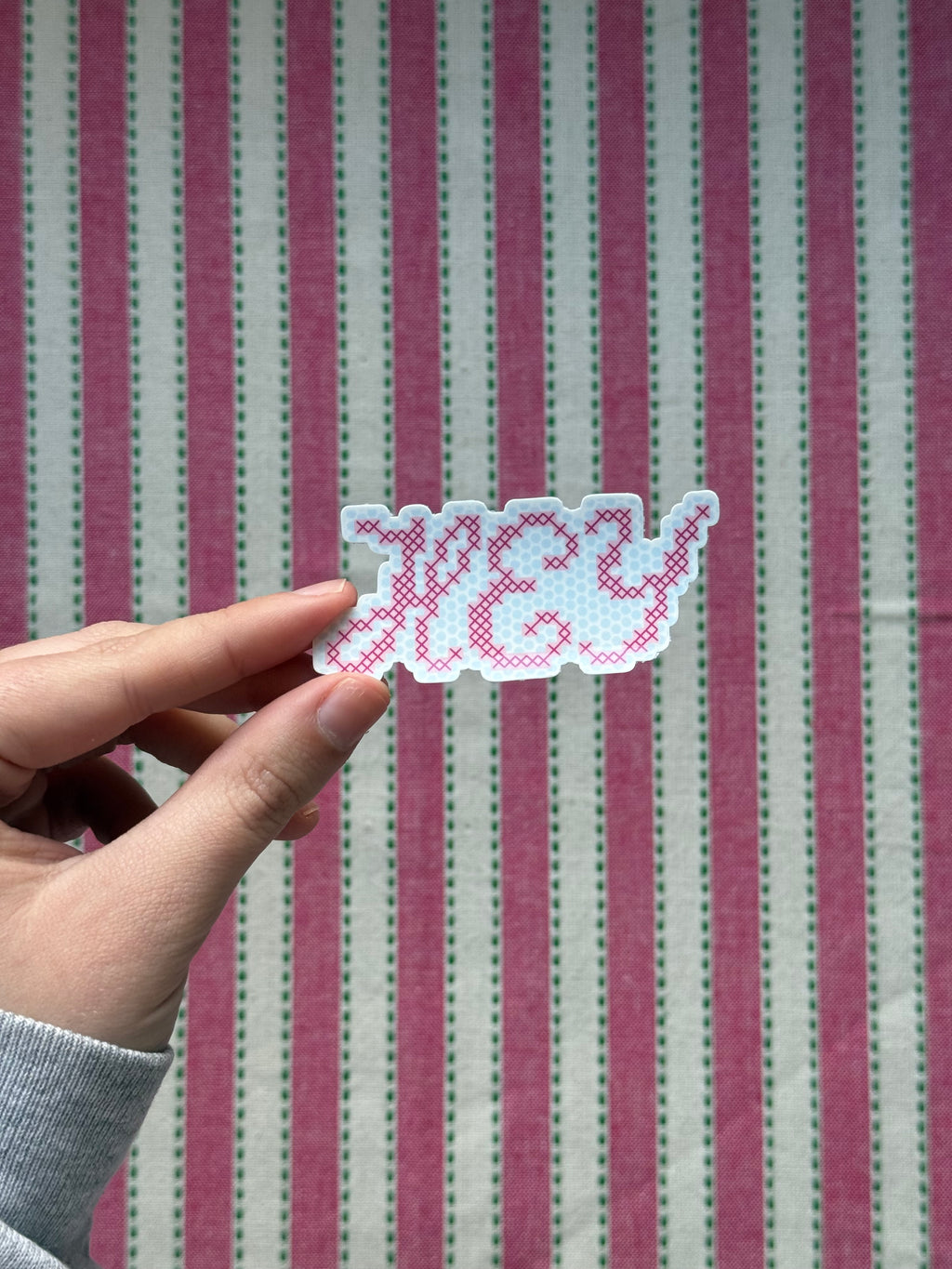 "HEY" Die Cut Sticker