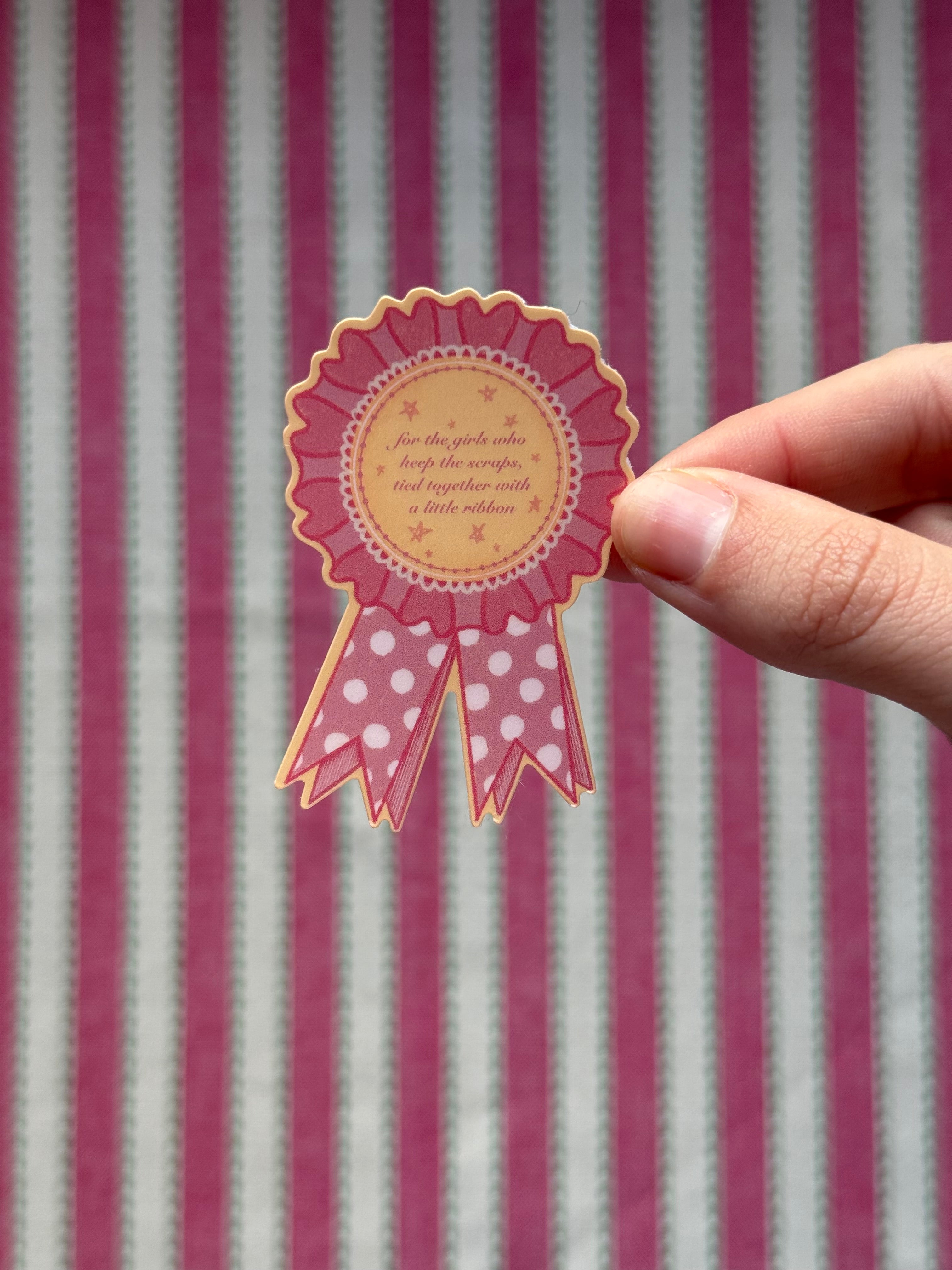 "For the girlies" Rosette Die Cut Sticker