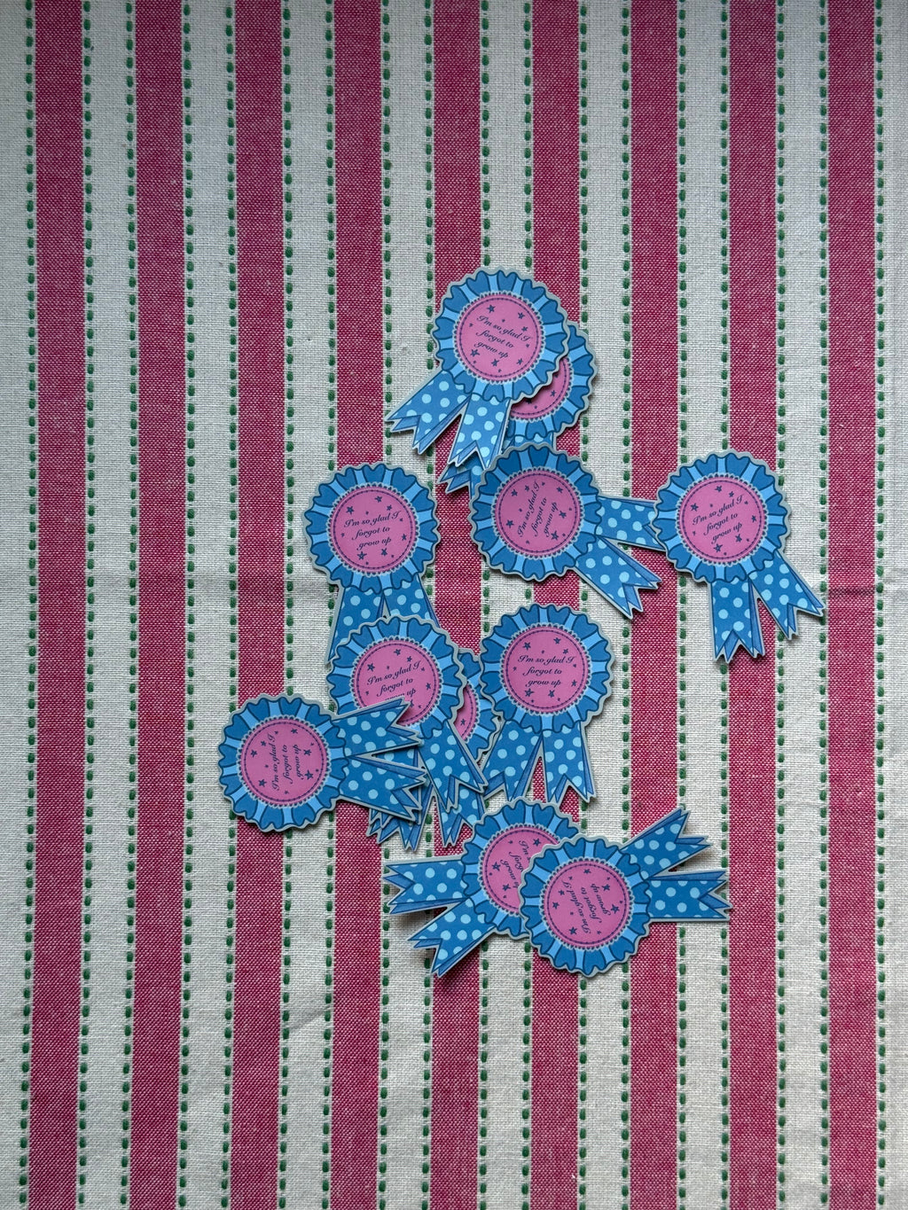 Never Grow Up Die-cut Rosette Sticker