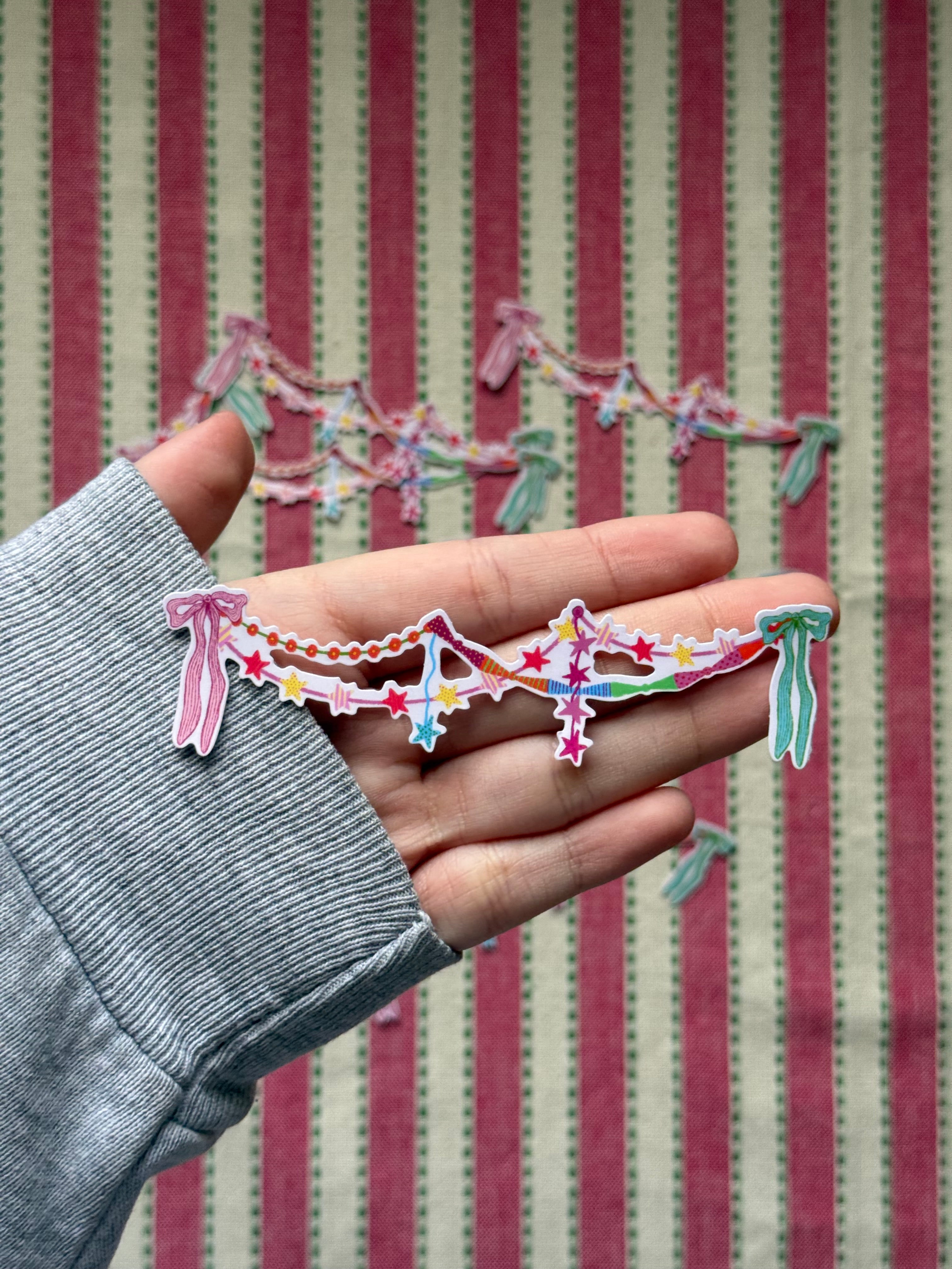 Garland Die Cut Sticker