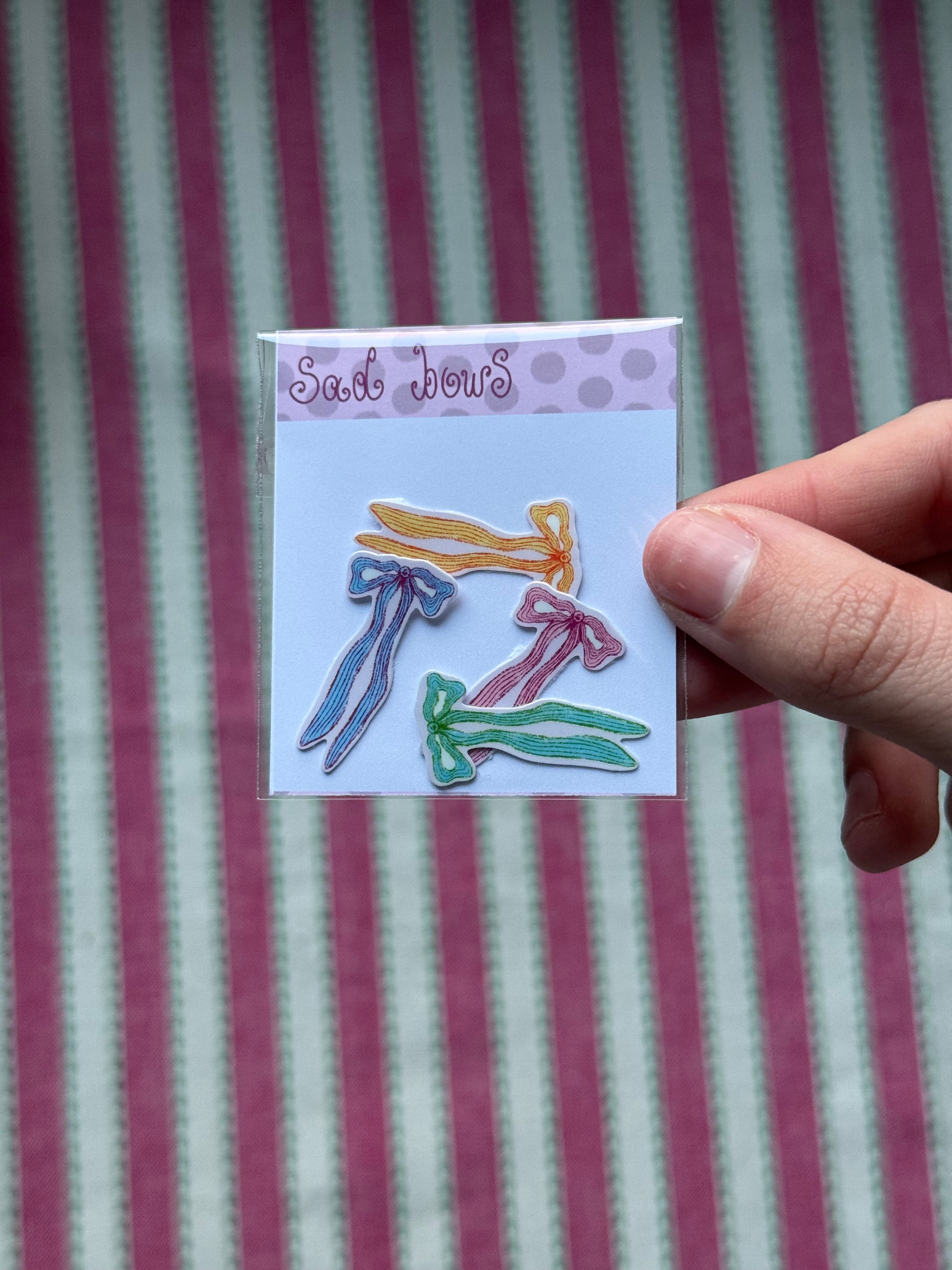 Sad Bow Sticker Flakes