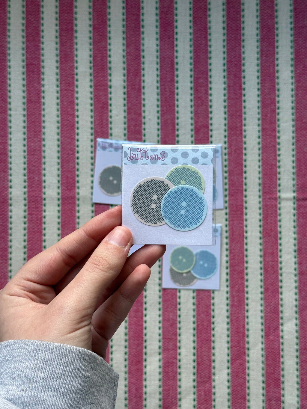 Buttons Sticker Flakes