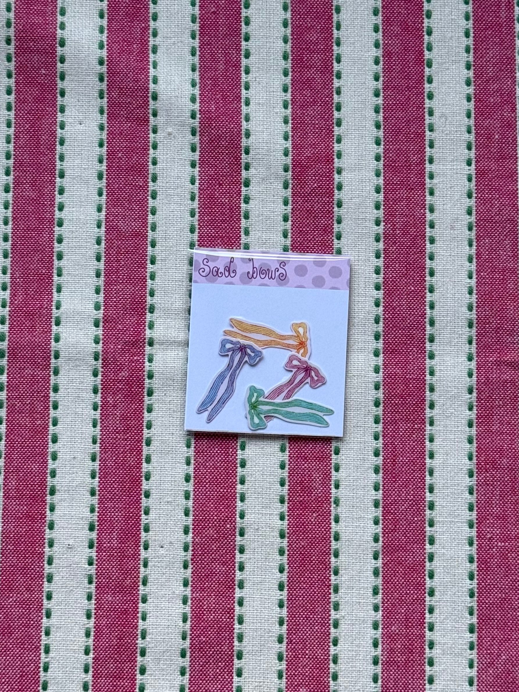 Sad Bow Sticker Flakes